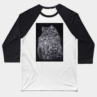 Siberian Cat Baseball T-Shirt